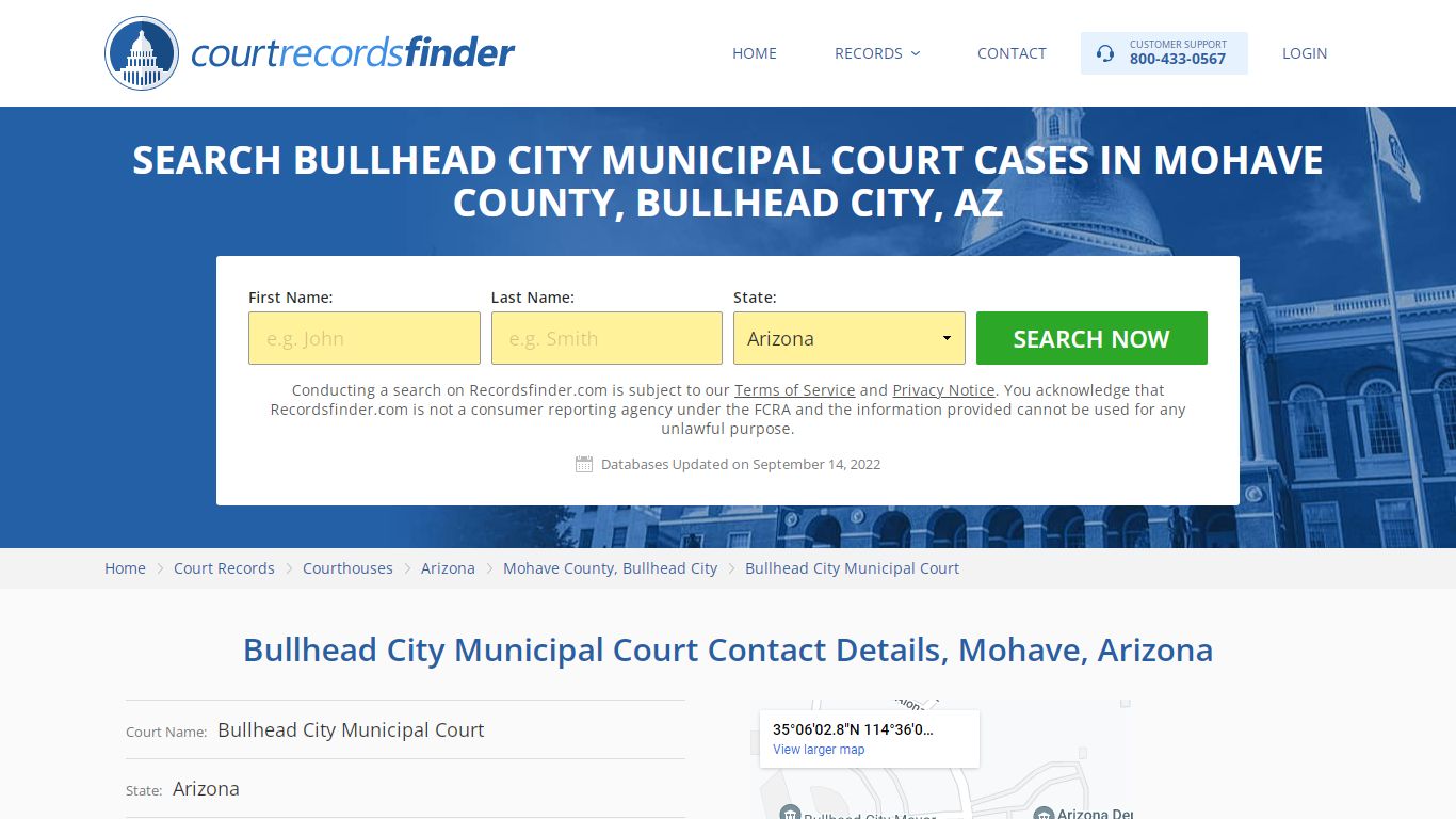 Bullhead City Municipal Court Case Search - RecordsFinder