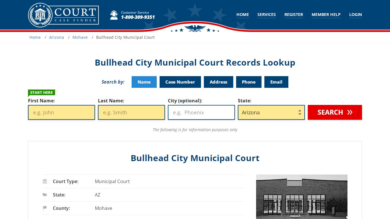 Bullhead City Municipal Court Records Lookup - CourtCaseFinder.com